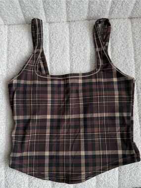 Vitality | Cloud II U Tank | Espresso Plaid